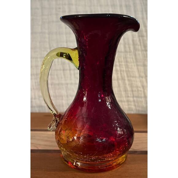 Vintage Amberina Crackle Glass - Picture 3 of 7